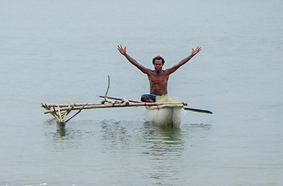 Returning home with a nice catch after fishing for a couple of hours, Papua New Guinea 